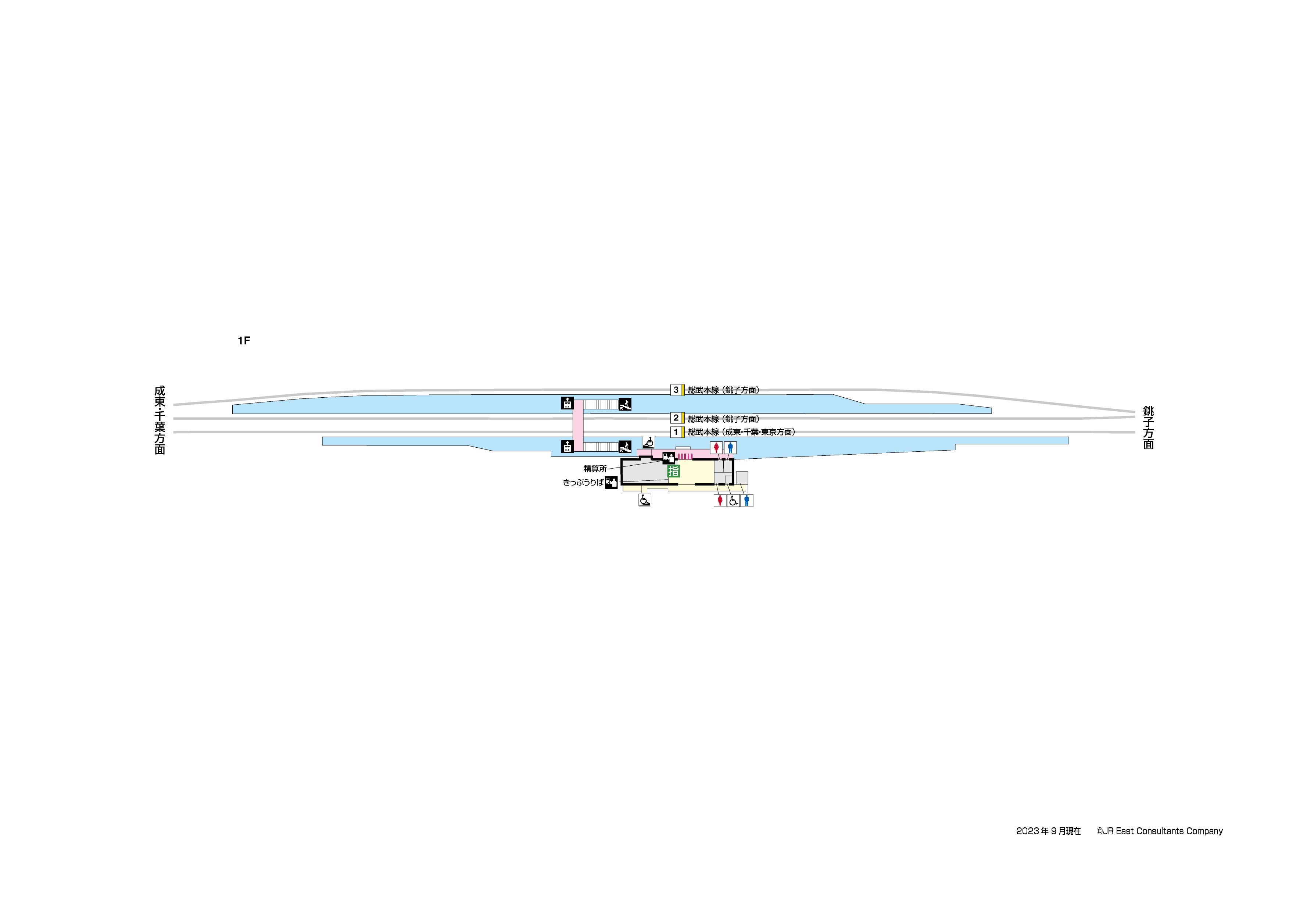 旭駅　1F構内図