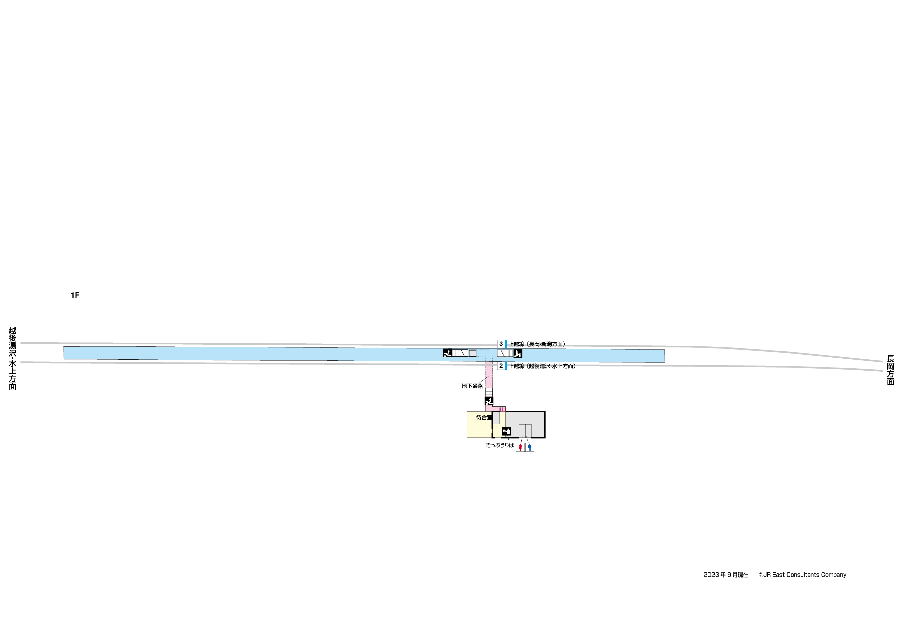 石打駅　1F構内図