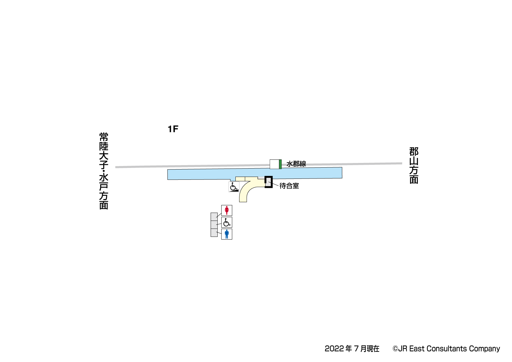 川東駅　1F構内図