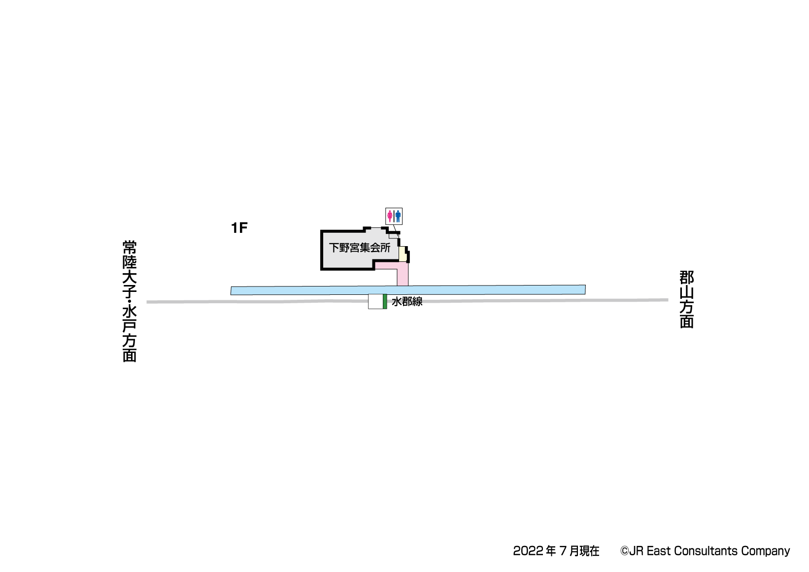 下野宮駅　1F構内図