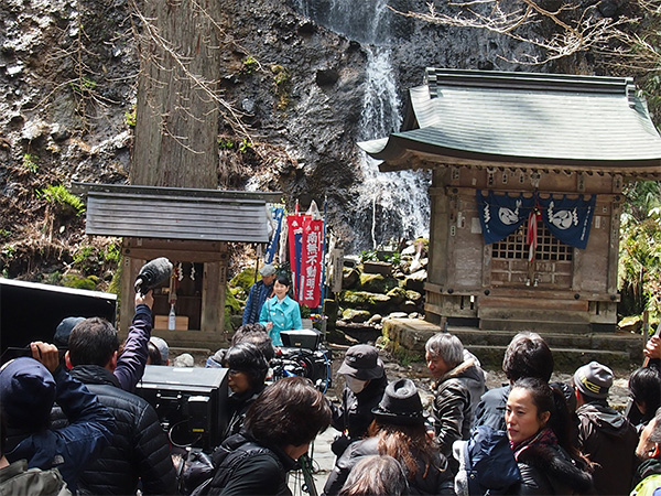 羽黒山での撮影風景