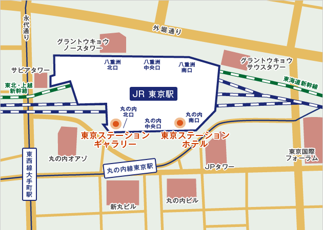 東京都・東京駅の地図