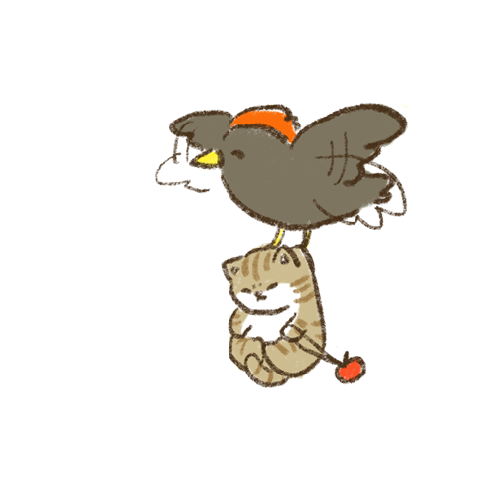 クマゲラくんとつがにゃん