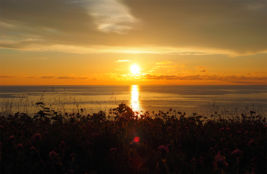 日本海の夕陽