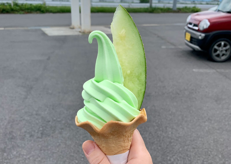 メロンのソフトクリーム