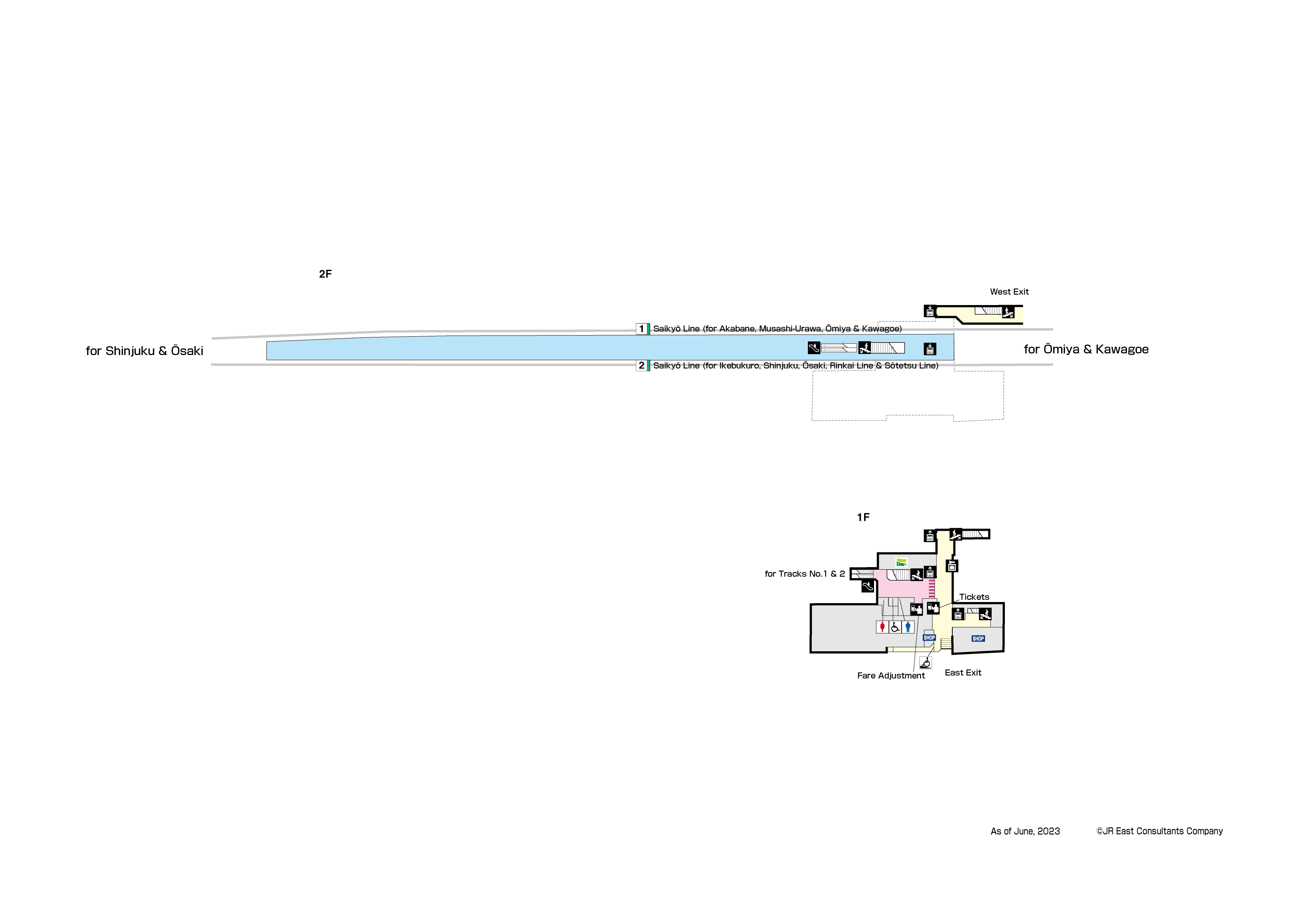 Itabashi Station 1F-2FMap