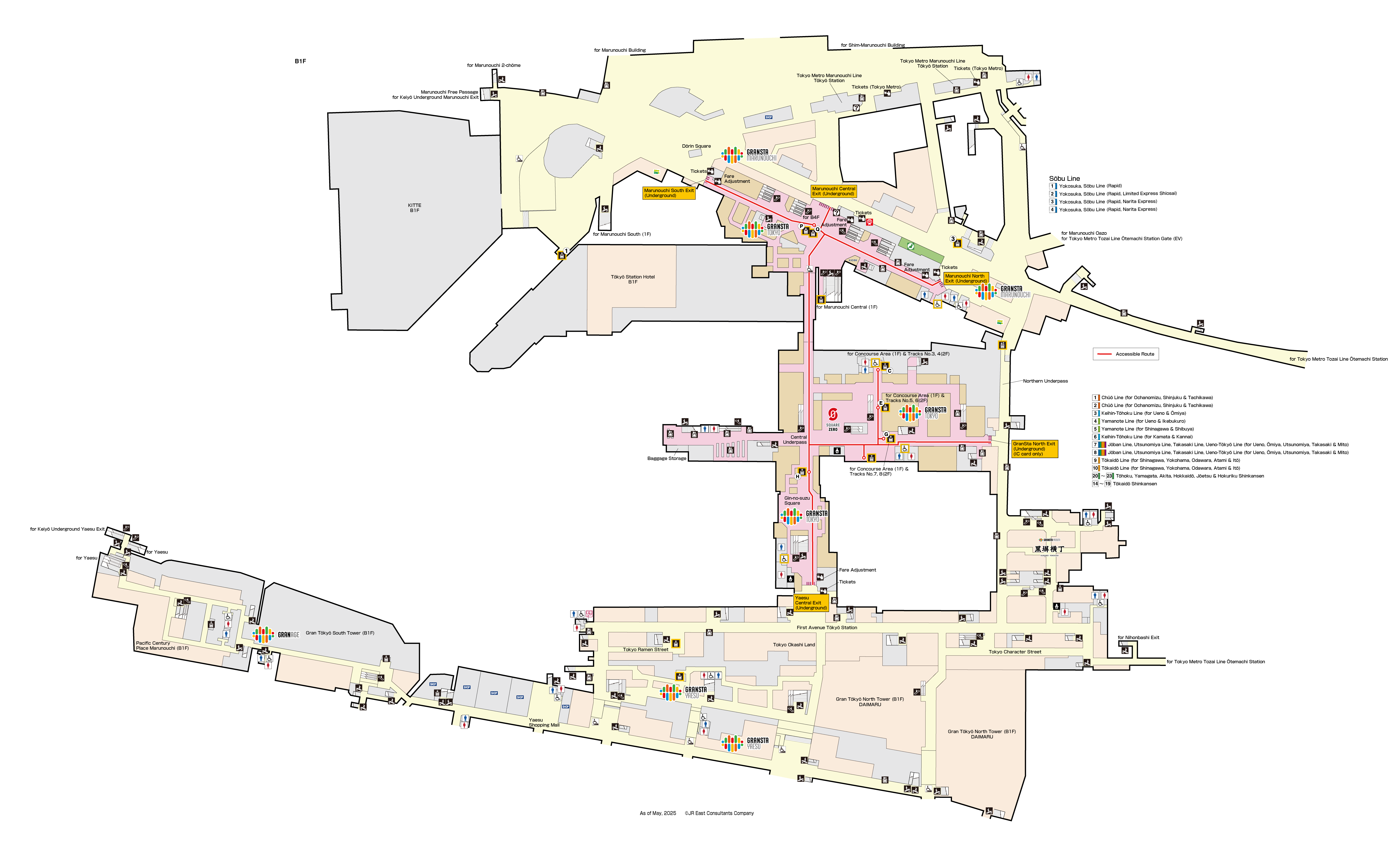 Tokyo Station B1FMap