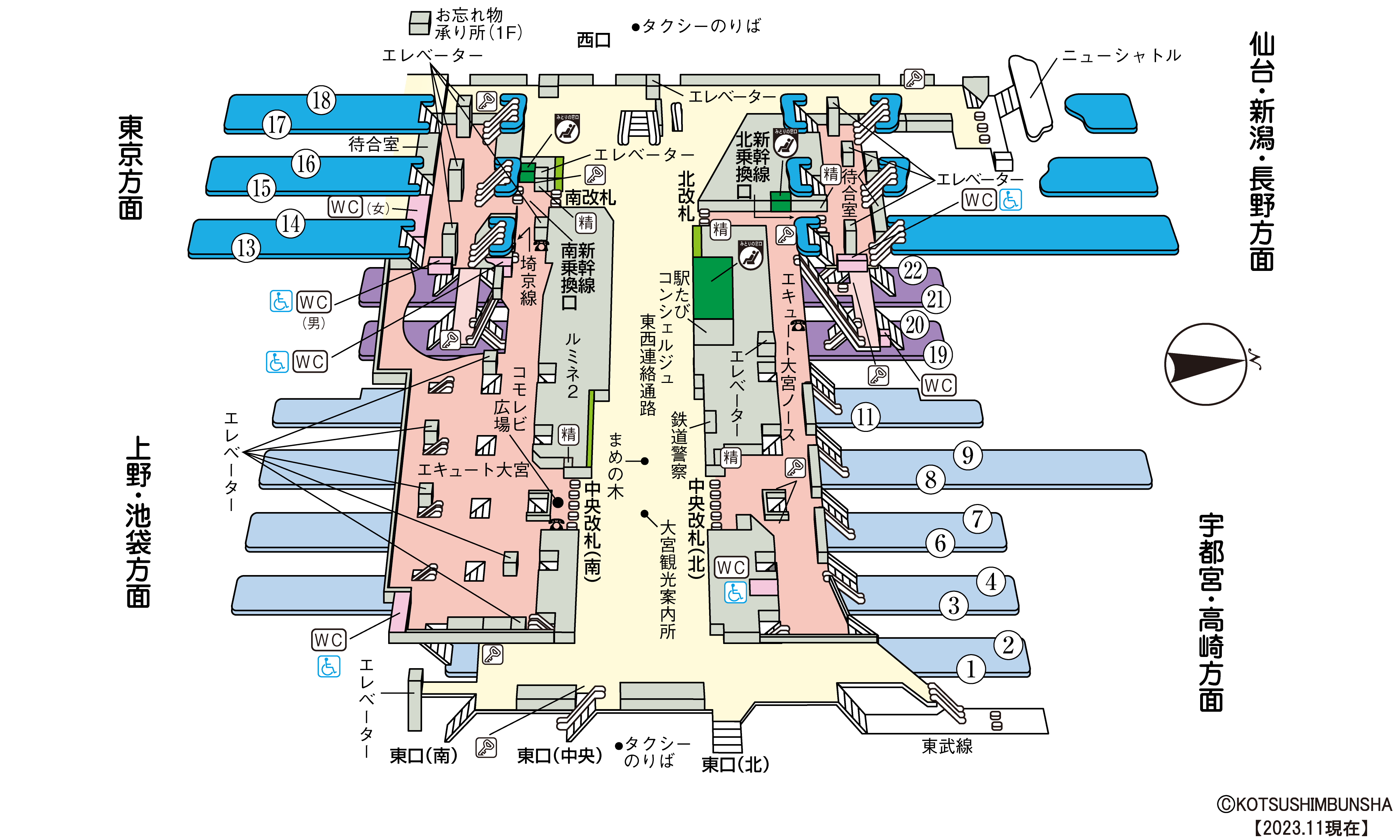 大宮駅　立体図