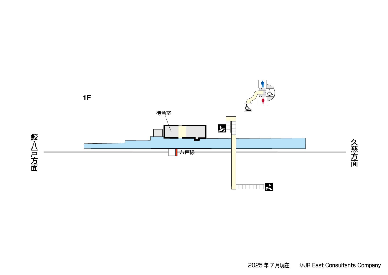 種市駅　1F構内図