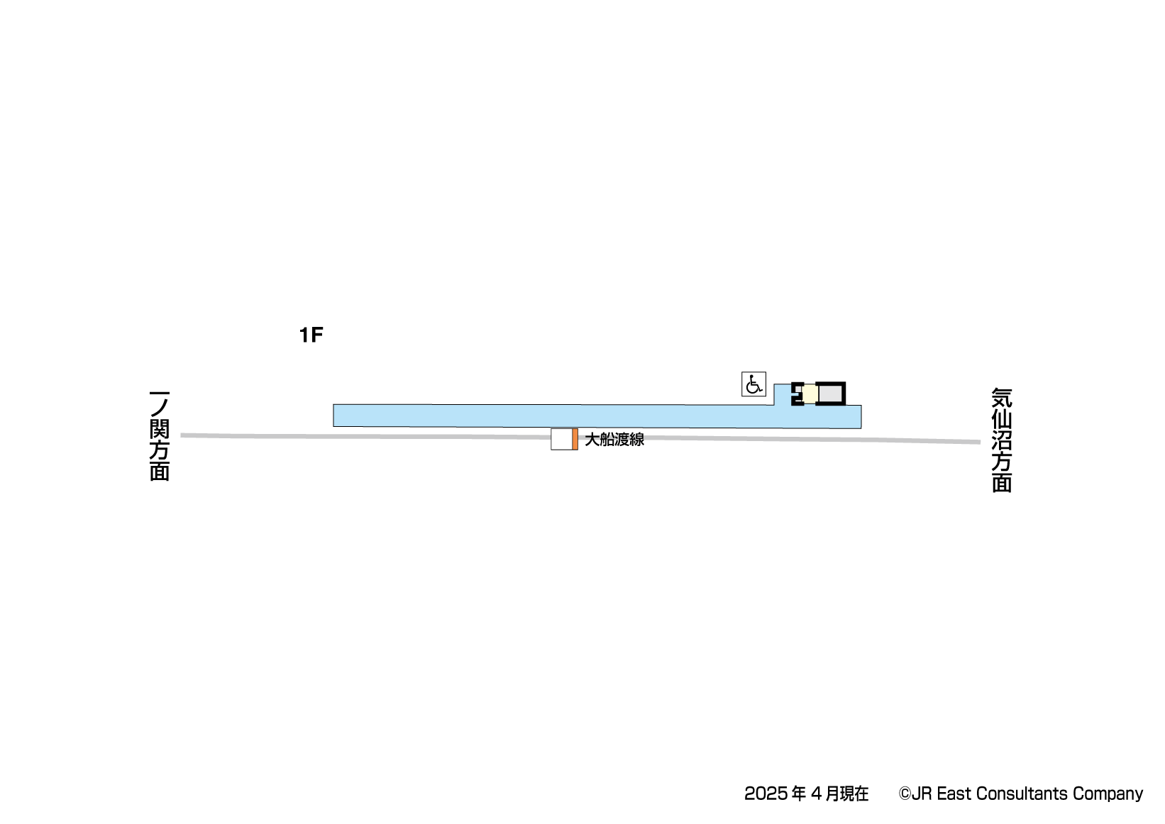 新月駅　1F構内図