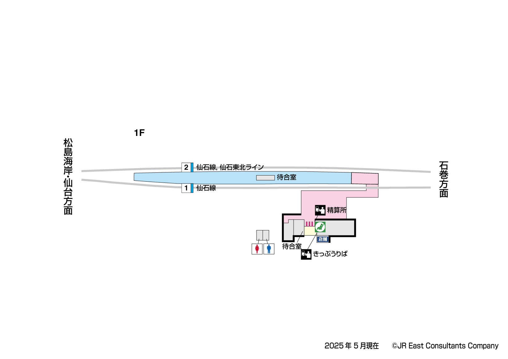 矢本駅　1F構内図