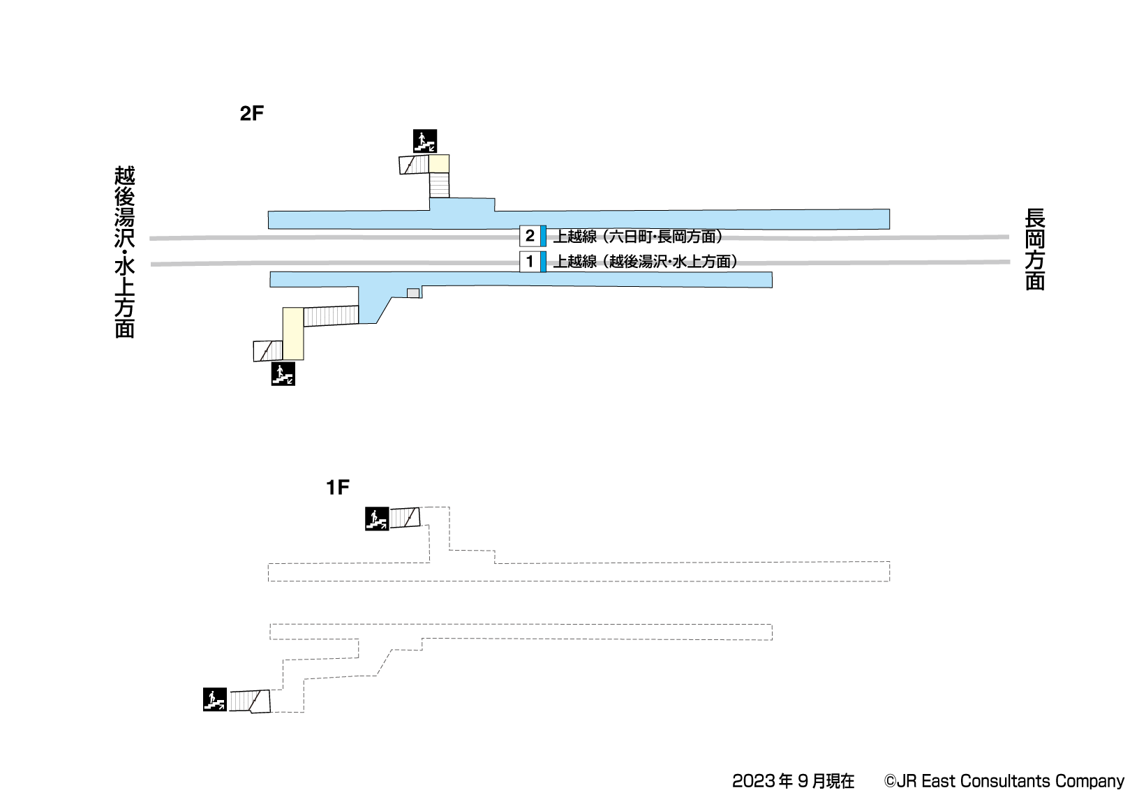 上越国際スキー場前駅　1F構内図