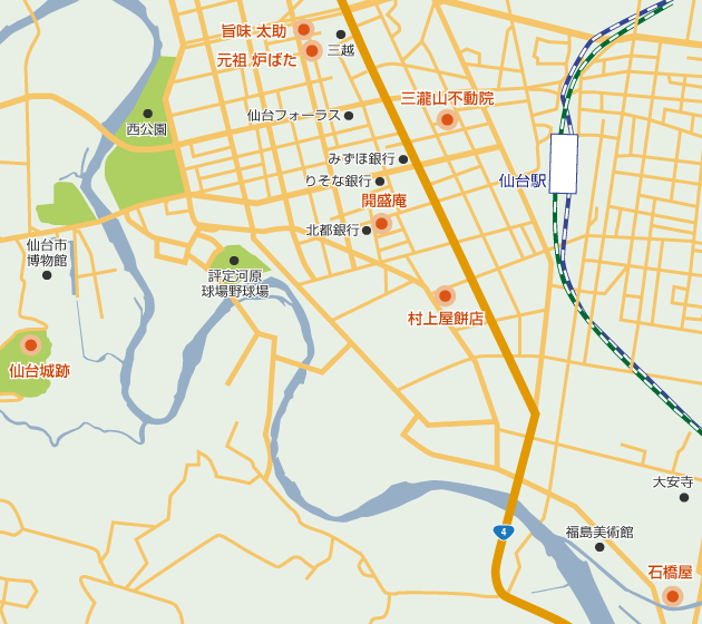 仙台市の地図
