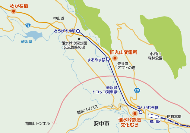 群馬県・安中市の地図