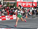 ゴールする7区五十嵐