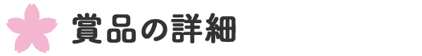賞品の詳細
