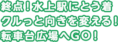 JR水上駅にとう着