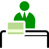 Icon for picking up passes reserved through a travel agency