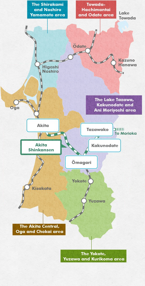 Map of Akita