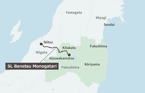 Route map of Fukushima