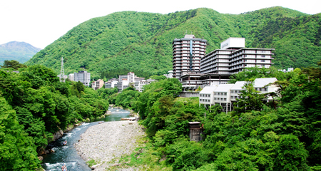 鬼怒川渓谷は、この温泉地の自然の美しさを際立たせています