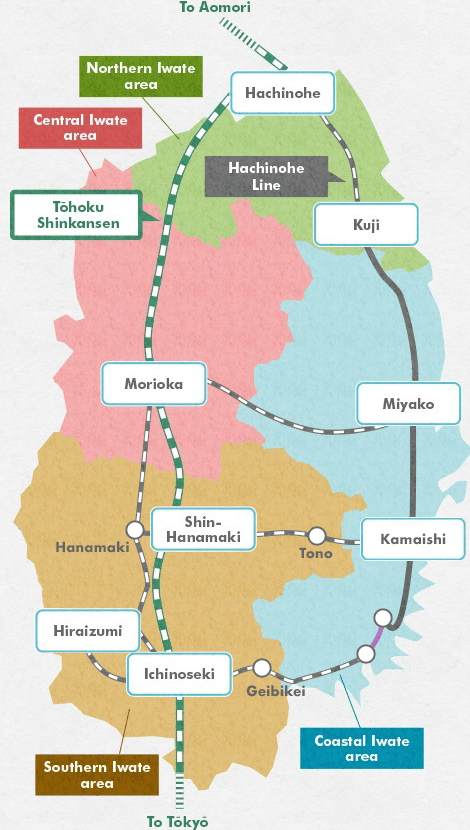แผนที่ Iwate