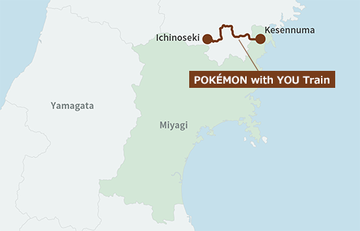 Route map of Miyagi