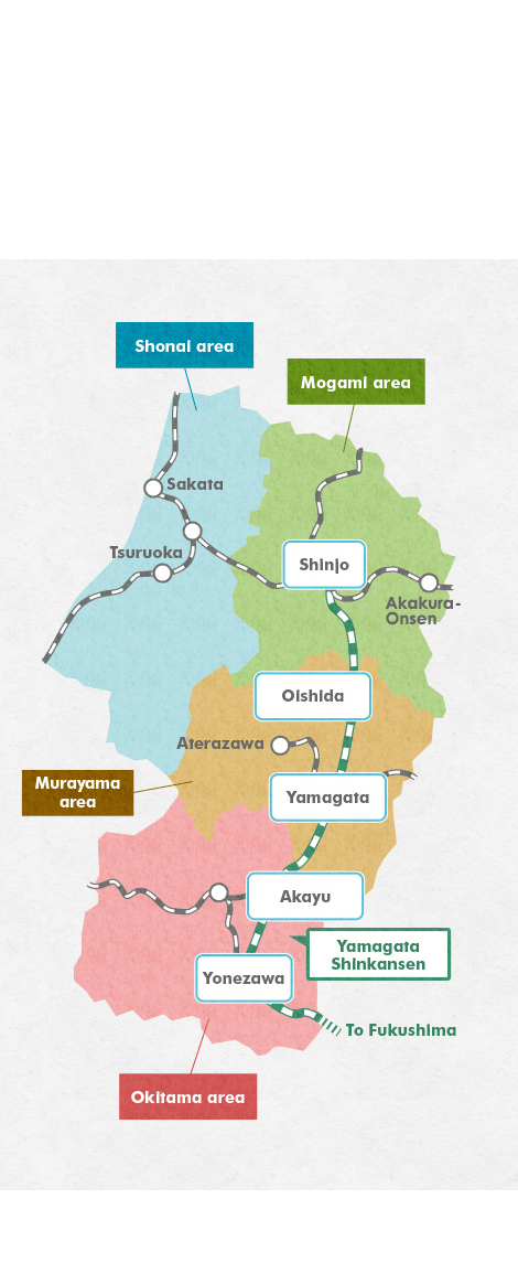 Map of Yamagata