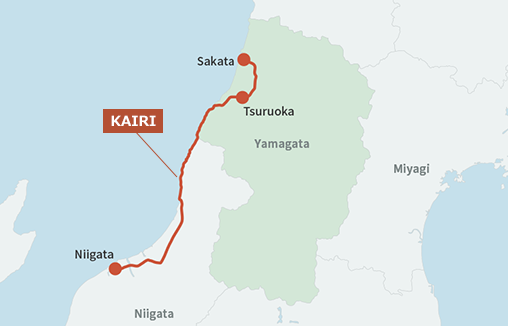 แผนผังเส้นทางรถไฟของ Yamagata