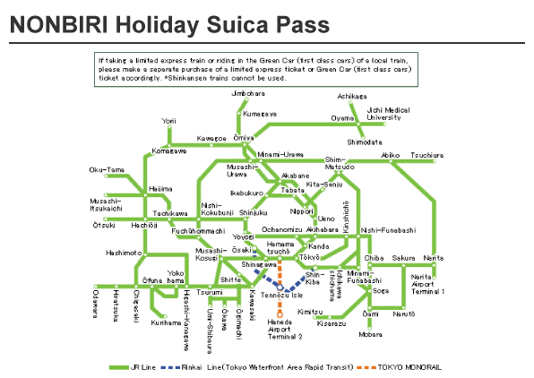 悠闲假日Suica周游券