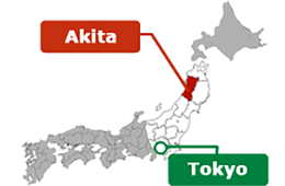 Mapa de Akita