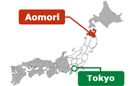 Mapa de Aomori