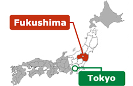 Mapa de Fukushima