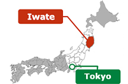 이와테(히라이즈미)의 지도
