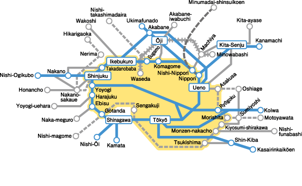 Map of area coverage