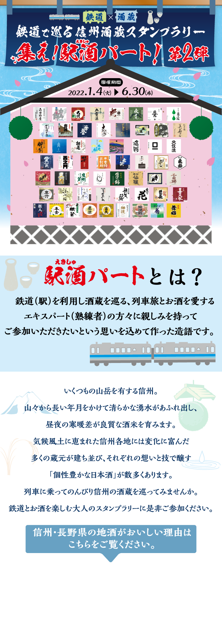 鉄道で巡る信州酒蔵スタンプラリー 集え 駅酒パート 第2弾 Jr東日本