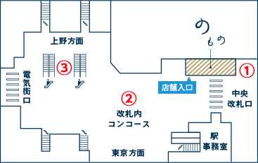 のものマルシェの位置