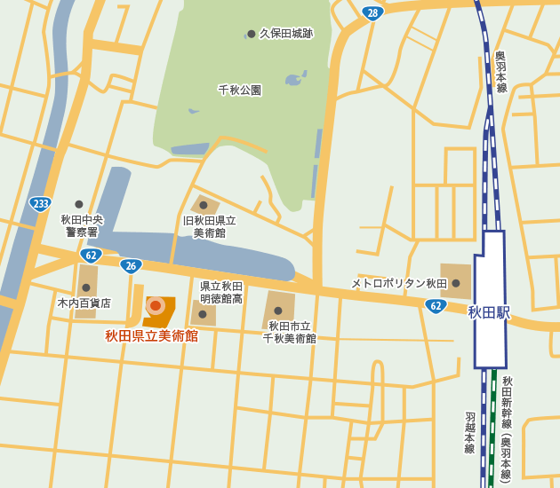 秋田県秋田市の地図