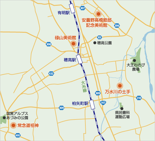 長野県安曇野市の地図