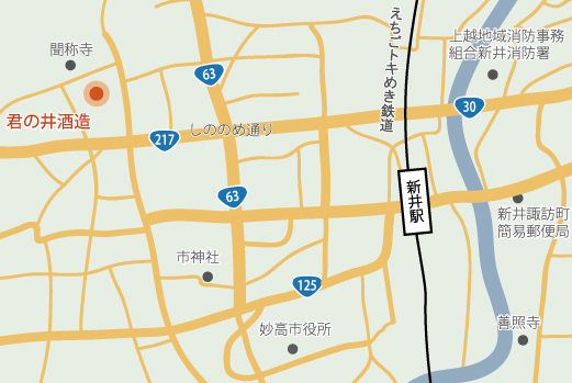 新潟県妙高市の地図