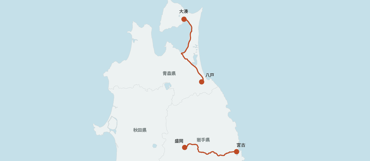 リゾートあすなろの運行ルート地図
