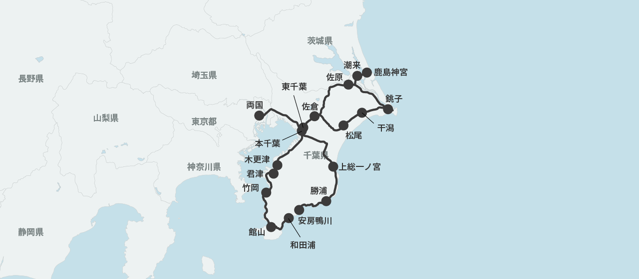 B.B.BASEの運行ルート地図