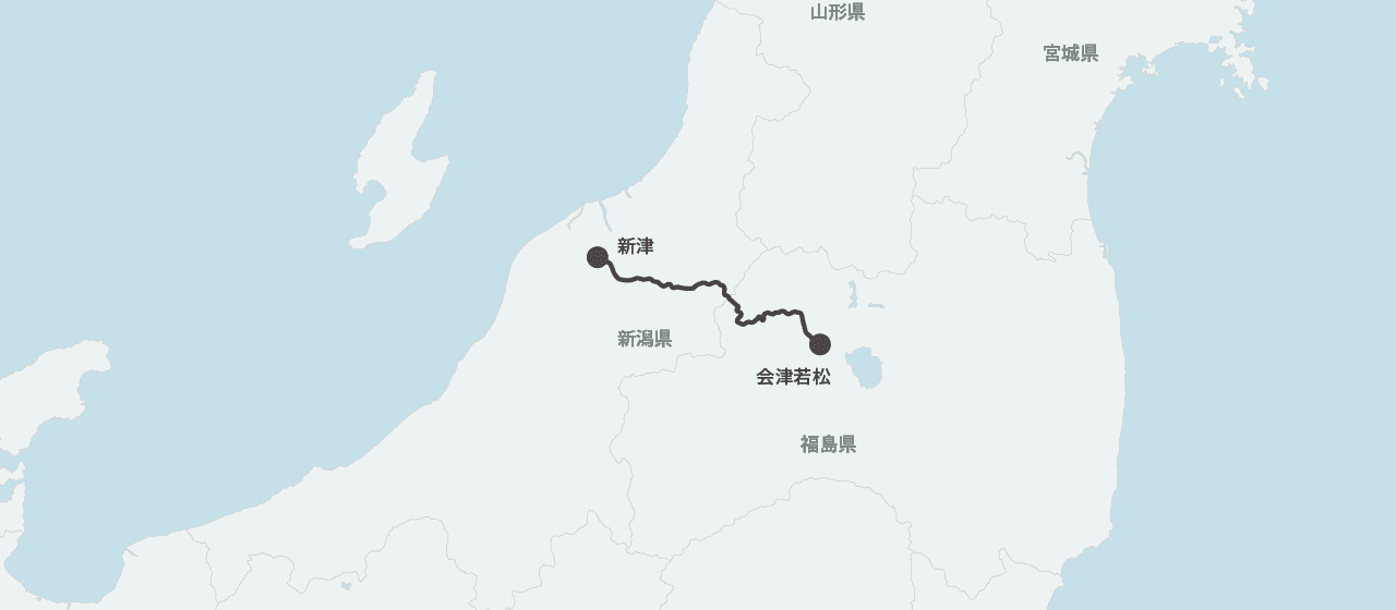 SLばんえつ物語の運行ルート地図