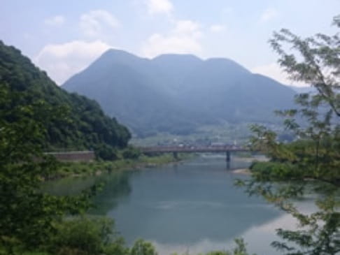 写真：千曲川と高社山