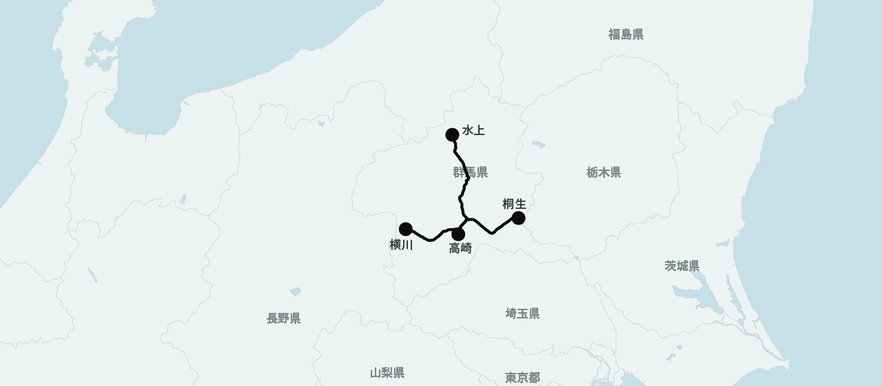 SL Gunma Minakami / SL Gunma Yokokawa route map