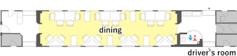 Plan de la composition : voiture No 3 restaurant spacieux