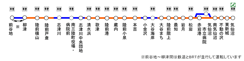 気仙沼線BRT 駅の整備状況 画像