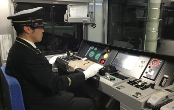 自動列車運転の様子