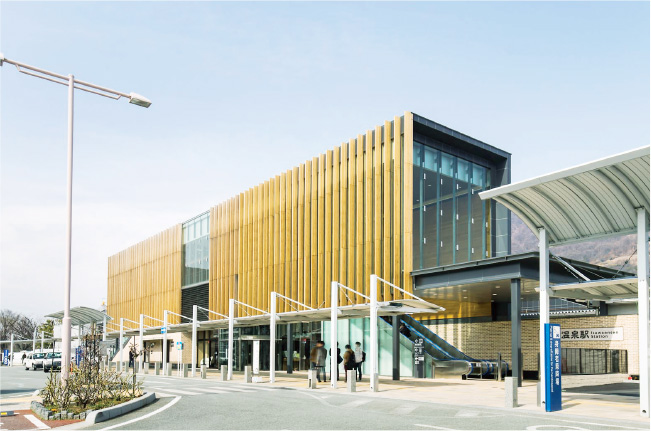 石和温泉駅 橋上化