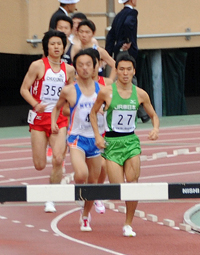 3000mSC第3位の新人駒野選手